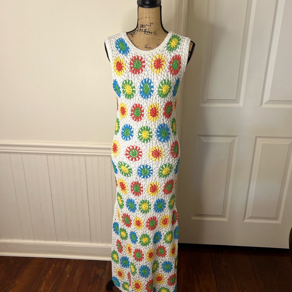 Floral Crochet Maxi Dress J. Marie Macie NWT size S